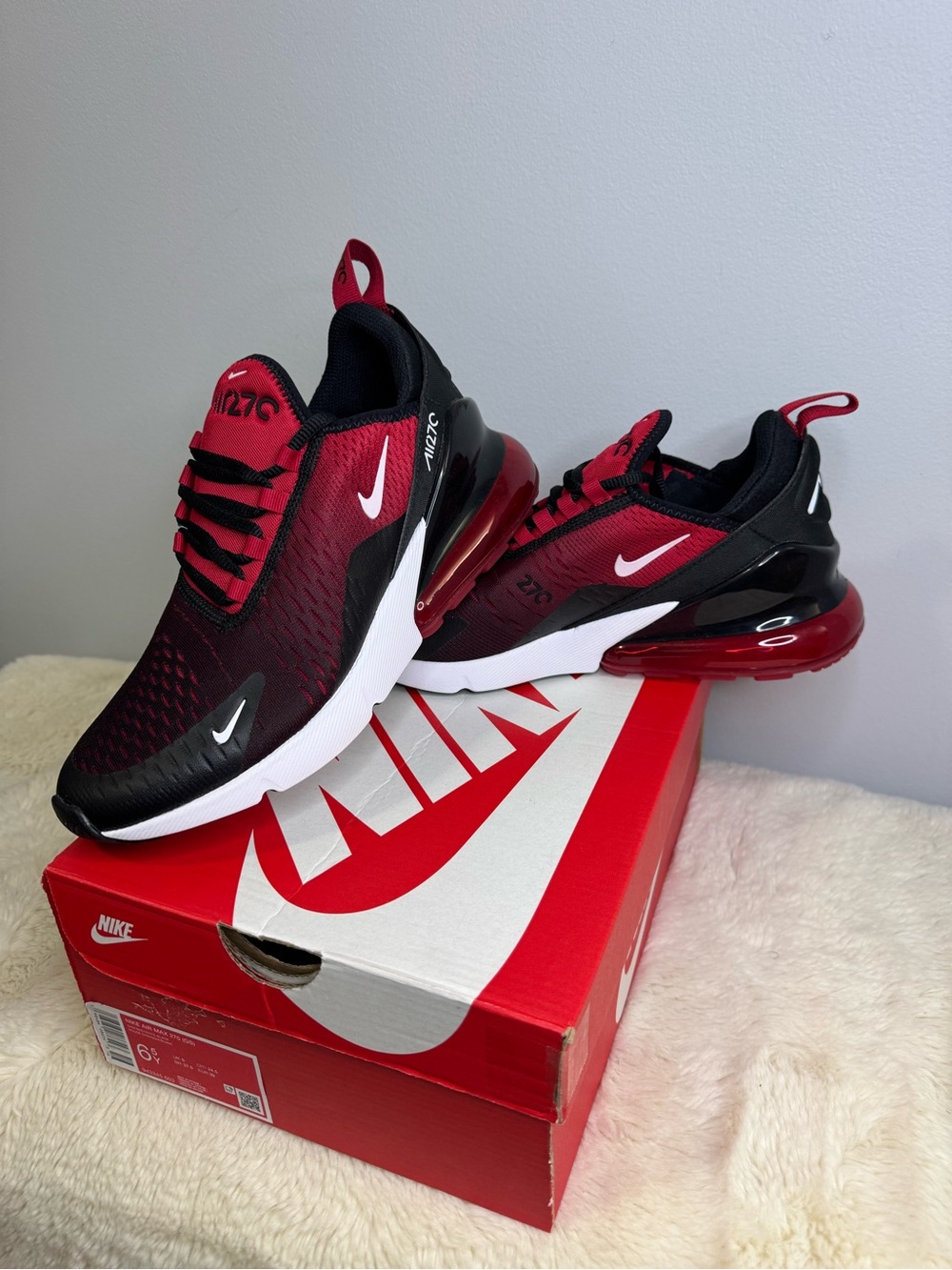 Nike Air Max 270 Sneakers - Youth - Red/Black/White